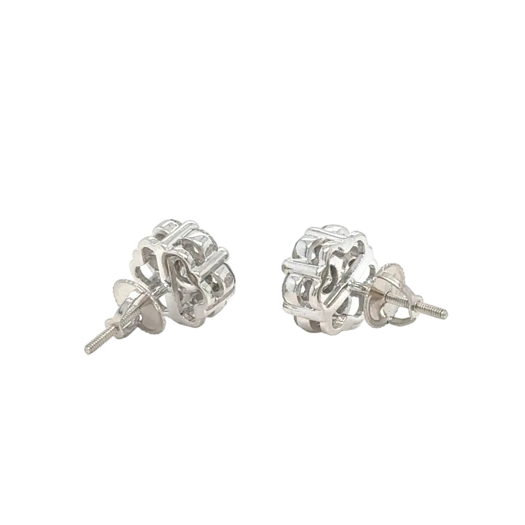 14k white gold and diamond Earrings