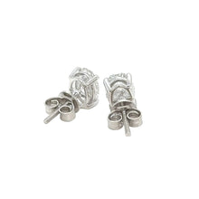 Load image into Gallery viewer, 14k white gold lab diamonds earring.