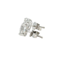 Load image into Gallery viewer, 14k white gold lab diamonds earring.