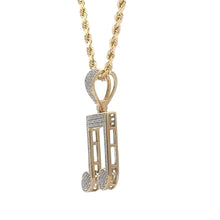 Load image into Gallery viewer, 10k Gold Music Pendant &amp; Gold Rope Chain