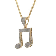 Load image into Gallery viewer, 10k Gold Music Pendant &amp; Gold Rope Chain