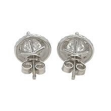 Load image into Gallery viewer, 14k white gold and Lab diamond Earrings.
