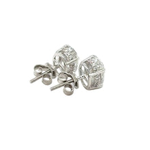 Load image into Gallery viewer, 14k white gold lab diamonds earring.