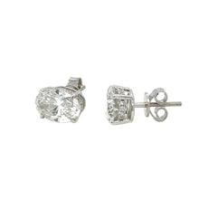 Load image into Gallery viewer, 14k white gold lab diamonds earring.
