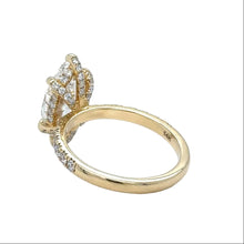 Load image into Gallery viewer, 14k yellow gold and lab Engagement ring.