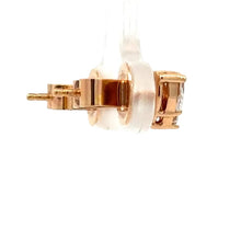 Load image into Gallery viewer, 18k Rose gold and Heart setting natural diamond Earrings.