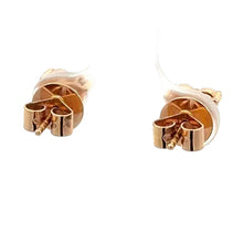 Load image into Gallery viewer, 18k Rose gold and Heart setting natural diamond Earrings.
