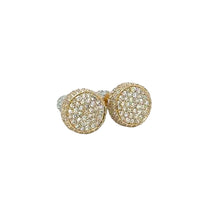 Load image into Gallery viewer, Two-tone gold and Invisible setting Natural diamond Earrings.