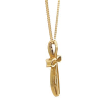 Load image into Gallery viewer, Yellow Gold Cross Diamond Pendant and Gold rope Chain Set