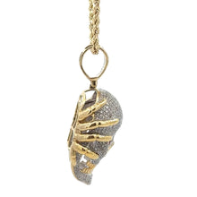 Load image into Gallery viewer, Yellow Gold Iced out Skull Diamond Pendant and Gold rope Chain Set