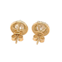 Load image into Gallery viewer, 14k Yellow gold and Lab diamond Earrings