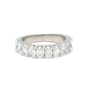 14k white gold and lab diamonds ring