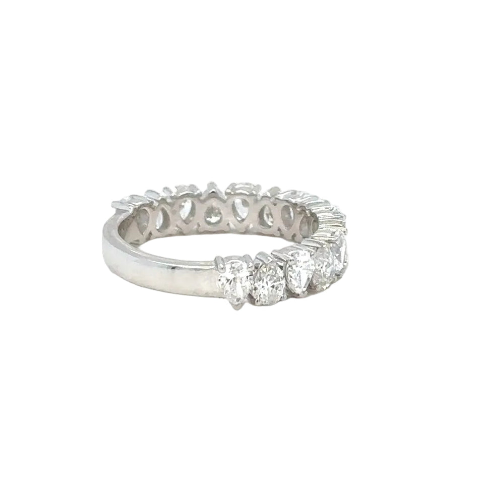 14k white gold and lab diamonds ring