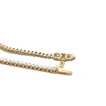 Load image into Gallery viewer, 14k Yellow Gold Lab grown Diamond Graduated Tennis necklace.