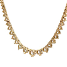 Load image into Gallery viewer, 14k Yellow Gold Lab grown Diamond Graduated Tennis necklace.