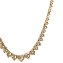 Load image into Gallery viewer, 14k Yellow Gold Lab grown Diamond Graduated Tennis necklace.
