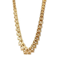 Load image into Gallery viewer, 14k Yellow Gold Lab grown Diamond Graduated Tennis necklace.