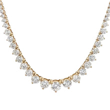 Load image into Gallery viewer, 14k Yellow Gold Lab grown Diamond Graduated Tennis necklace.