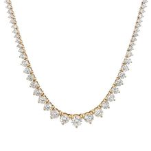 Load image into Gallery viewer, 14k Yellow Gold Lab grown Diamond Graduated Tennis necklace.