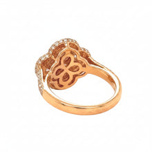 Load image into Gallery viewer, 18k Rose Gold and Natural Diamond Flower Ring.