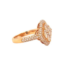 Load image into Gallery viewer, 18k Rose Gold and Natural Diamond Flower Ring.