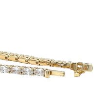 Load image into Gallery viewer, 14k yellow gold and Lab Diamond Fancy tennis Bracelet.