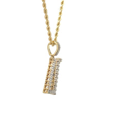 Load image into Gallery viewer, Yellow Gold Diamond Pendant and Gold Rope Set