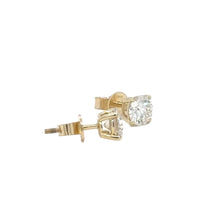 Load image into Gallery viewer, 14kt Yellow gold lab grown round diamond