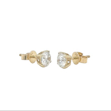 Load image into Gallery viewer, 14kt Yellow gold lab grown round diamond