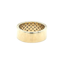 Load image into Gallery viewer, Yellow gold and diamond Band (3 rows of diamonds)