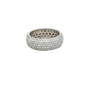 14k Gold Unisex Diamond Band (5 rows of diamonds)