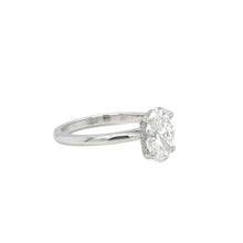 Load image into Gallery viewer, 14k white gold and lab diamond engagement ring.