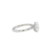 Load image into Gallery viewer, 14k white gold and lab diamond engagement ring.