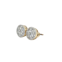 Load image into Gallery viewer, 14k Yellow gold and diamond Earrings