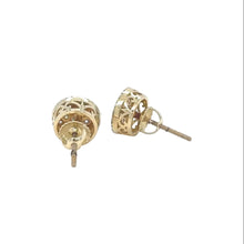 Load image into Gallery viewer, 14k Yellow gold and diamond Earrings
