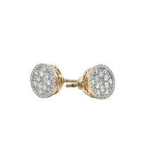 Load image into Gallery viewer, 14k Yellow gold and diamond Earrings