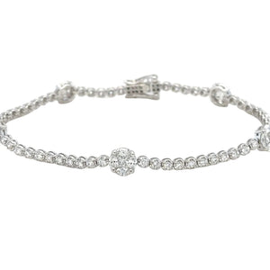 18k White Gold and Diamond Bracelet
