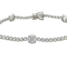 Load image into Gallery viewer, 18k White Gold and Diamond Bracelet
