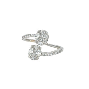18k White Gold and Natural Diamond Ring