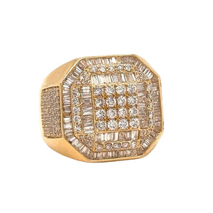 14k yellow gold and diamond Men`s Band