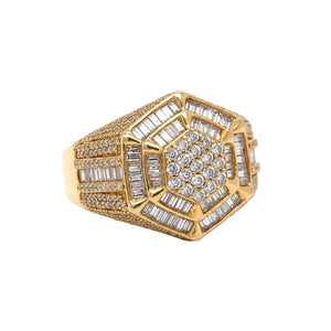 14k yellow gold and diamond Men`s Band