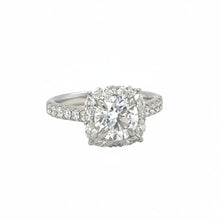 Load image into Gallery viewer, 18k white gold and lab diamond engagement ring