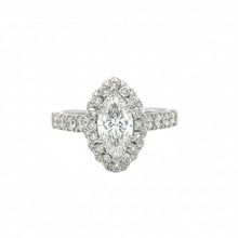 Load image into Gallery viewer, 14k White gold and lab Engagement ring