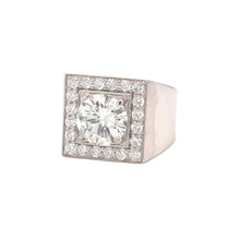 Load image into Gallery viewer, 14k White gold and Natural diamonds Men's Ring.