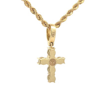 Load image into Gallery viewer, 14k Gold Cross Diamond Pendant and Gold rope Chain Set ( Choose your color )