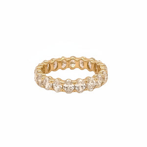 14k Yellow Gold and Lab diamonds Eternity Ring