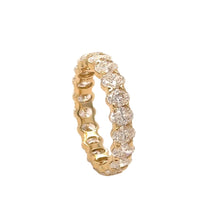 Load image into Gallery viewer, 14k Yellow Gold and Lab diamonds Eternity Ring
