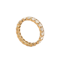 Load image into Gallery viewer, 14k Yellow Gold and Lab diamonds Eternity Ring