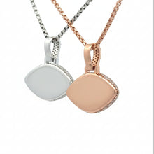 Load image into Gallery viewer, 14k Gold Evil Eye Diamond Pendant and Gold box Chain Set ( Choose your color )