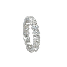 Load image into Gallery viewer, 14k White Gold and Lab diamonds Eternity Ring